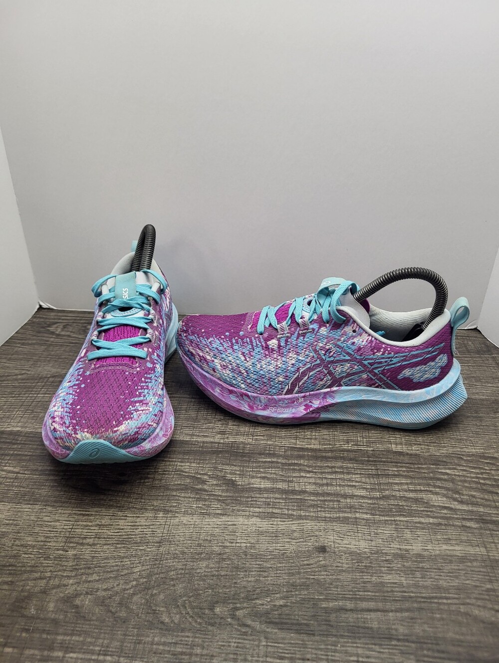Asics Noosa Tri 16 Sneakers Purple Aqua Running Size 6.5 Shoes FF Blast Mesh